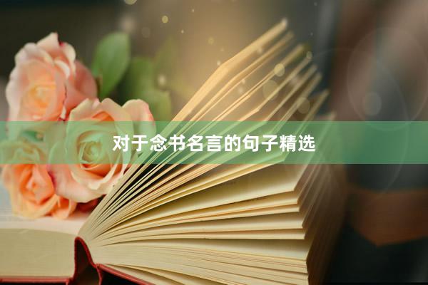 对于念书名言的句子精选